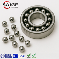 Billes en acier inoxydable SAIGE 3mm 6mm 7mm 8mm 12mm 24mm solides, conformes aux normes ROHS ISO9001SGS G100 AISI 304 316, pour roulements