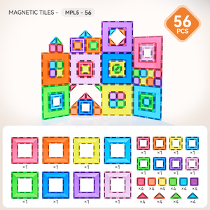 Magplayer Portal Pack : Tuiles Magnétiques Empilables pour Enfants, Jouets de Construction Colorés, Blocs Magnétiques Portables, Grandes Tuiles, Cadeau - Product Image 6