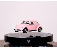 Modèle de voiture miniature créatif 1:36 en alliage, LED, Coccinelle rose, à lévitation magnétique, pour décoration de bureau et idée cadeau romantique