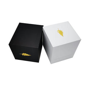 Cajas de Regalo de Perfume Blancas Ecológicas al por Mayor, Caja de Embalaje para Velas Personalizable con Logotipo Estampado en Oro - Product Image 3