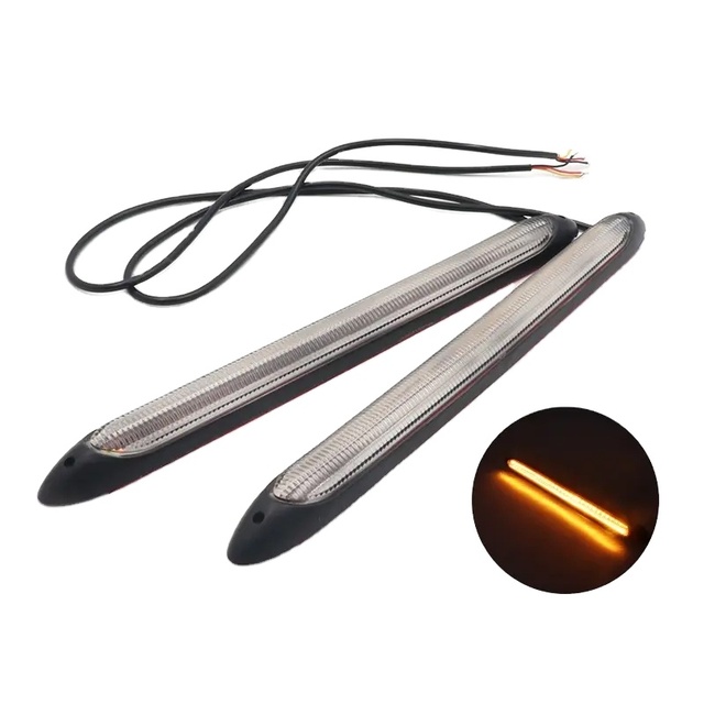 Universal LED Sequential Car Headlight Strip Flexible Turn Signal Strip Daytime Running Lights for Car