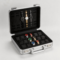 Boîtes de collection de montres automatiques de luxe personnalisées pour hommes, organisateur à 24 emplacements, valise de rangement pour montres avec serrure à code, fabricant