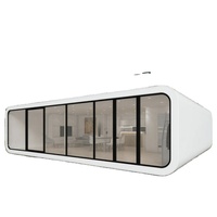 20FT/30FT/40FT Vesspod Acier Préfabriqué Hôtel Pod Maison Airbnb Espace Capsule Maison Petite Maison Petite Maison Cabine Pomme