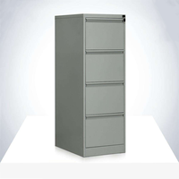 Gabinete Metálico Vertical de 4 Cajones, Plegable, Ideal para Oficina, Superventas