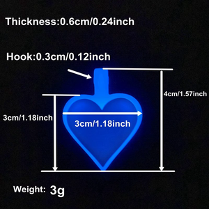 Etiqueta de Identificación para Mascotas de Silicona en Forma de Corazón OKSILICONE, Grabada con Láser, Código QR <span class=keywords><strong>3D</strong></span>, Collar para Perros y Gatos, Etiqueta de Silicona Brillante en la Oscuridad - Product Image 2