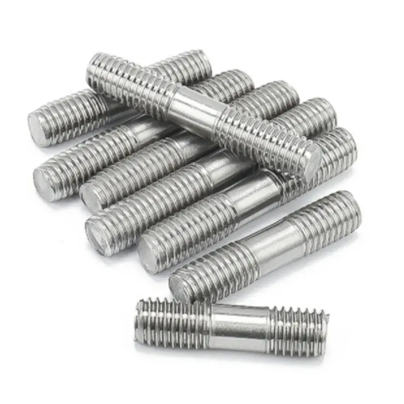 M8 M10 M12 ASTM A193 A914 B8 B8M B8T ASTM A453 GR660 A286 18-8 baut Stud ujung ganda DIN976 DIN940