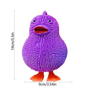 Creative <b>LED</b> Flashing Cute Chickens Toy Puffer Vent <b>Ball</b> Squeeze Anxiety Relieve Kids Toy Children Gifts - Product Image 6