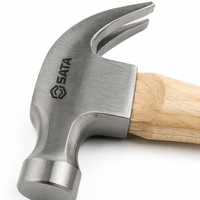 Marteau à griffes à manche droit en bois de qualité industrielle SATA pour l'entretien mécanique et la construction