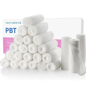 Anthrive Professional Manufacturer OEM Size Medical Elastic First Aid Sterile Conforming Pbt Gauze Bandage