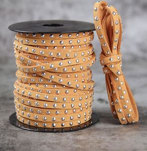 Ruban en faux daim clouté durable et tendance de 5 cm pour la décoration artisanale et les accessoires vestimentaires, 20 yards/rouleau - Product Image 6