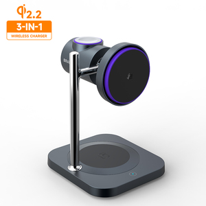<span class=keywords><strong>Chargeur</strong></span> de ventilateur Qi2.2 moule privé <span class=keywords><strong>chargeur</strong></span> sans fil trois-en-un adapté aux téléphones Samsung montres et écouteurs charge rapide - Product Image 1