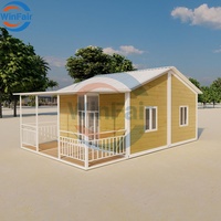 Casa Contenedor WinFair, Casas Móviles Prefabricadas Pequeñas con Terraza para una Vida Ecológica/Sostenible/Estilo Rústico