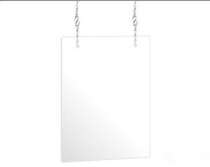 Vente en gros de barrières de protection flottantes en acrylique personnalisables pour plafond, installation facile, 2 par paquet avec quincaillerie - Product Image 2