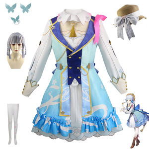 Disfraz de Cosplay de Anime <span class=keywords><strong>Genshin</strong></span> <span class=keywords><strong>Impact</strong></span> <span class=keywords><strong>Kamisato</strong></span> Ayaka, Vestido Japonés Original, Pelucas de Anime, Conjunto de Disfraz para Mujer, para Chicas - Product Image 2
