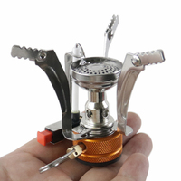 Mini cuisinière à gaz extérieure Portable avec allumage électronique automatique brûleur à gaz de poche métallique Camping randonnée pique-niques randonnée