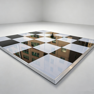 Planchers de danse en contreplaqué et aluminium, surface noire et blanche, pour salon, hôtel, décorations de fête - Product Image 1