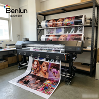 Impresora Automática de Rollo a Rollo BL Factory 1900 con Cabezal Único I3200/XP600/i1600 para Impresión con Tinta a Base de Agua/Eco-Solvente/UV