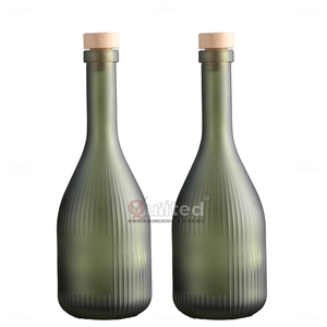 Liquor Bottle Clear Frsoted Green <strong>Fancy</strong> Unique Shape Glass 350ml 500ml for <strong>Gin</strong> Screen Printing Juice Bottle Beverage Vodka Tea - Product Image 4