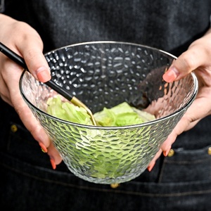 Bols de service nordique durables et écologiques, aliments nouilles soupe crème glacée fruits cristal verrerie vaisselle salade bol en verre - Product Image 4