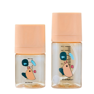 Biberon pour bébés de 0 à 6 mois, tétine <span class=keywords><strong>anti</strong></span>-<span class=keywords><strong>colique</strong></span>, design carré à large ouverture, poignée en silicone, coffret cadeau, incontournable pour les mamans - Product Image 2