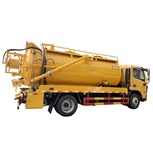 High performance 5800Liters vacuum sewage suction combined 2500Liters jetting sewer cleaning sucking trucks