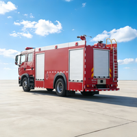 Camion de pompier de secours robuste avec réservoir d'eau et de mousse de 5001-7000 L, pompe haute pression, moteur diesel 150-250 ch, 4x2, intervention d'urgence