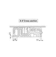 Connecteur empilable KEL ASLS00-30-C SÉRIE ASLS, pas de 0,4 mm, en plastique noir/cuivre, pour câble micro-coaxial