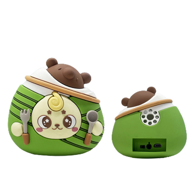 Custom Logo Creative Gift Cute Soft Rubber Cartoon Shape Bluetooth Speaker for Kids and Promotions