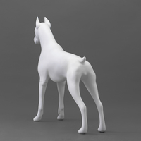Maniquí de Perro Dober-A, Maniquí de Fibra de Vidrio para Exhibición de Accesorios para Perros, Se Aceptan Pedidos de Muestra