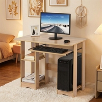 Bureau d'ordinateur ultra-fin de 30 cm, capacité de charge de 50 kg, glissière silencieuse, respectueux de l'environnement, montage facile, rangement pour processeur, pour bureau à domicile compact
