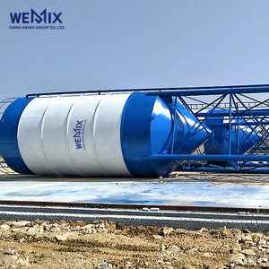 Silo de cemento entero 30T, Silo de cemento de acero al carbono Q235 para planta mezcladora de hormigón - Product Image 3