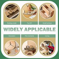 Planches de bois de balsa modernes non finies pour découpe laser, modèles architecturaux DIY, projets de menuiserie - Plaques de bois lisses