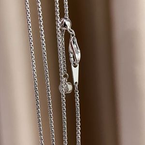 Chaîne de clavicule en argent massif S925 avec pendentif en platine ajustable à motif de clé, chaîne à maillons universelle, bijoux assortis - Product Image 5