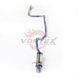 ท่อไอเสีย Vortex Sports Racing สำหรับ Fit GK5 Jazz-Titanium Alloy สีฟ้าเบิร์นท์ หนา 1.2 มม. - Product Image 3
