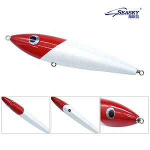 SEASKY 55g 85g 120g  <span class=keywords><strong>Plug</strong></span> en <span class=keywords><strong>bois</strong></span> de cèdre 6 pouces 7 1/2 pouces 9 1/2 pouces Leurre coulant pour la pêche au thon en eau salée - Product Image 5