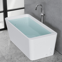 Baignoire en acrylique simple pour salle de bain à domicile, bain froid ou bain chaud, massage spa, nouvelle baignoire blanche, intérieur ou extérieur avec couvercle de baignoire