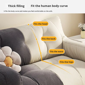 Modern Style U-shaped <strong>Bean</strong> <strong>Bag</strong> Sofa Lazy Dormitory Chair Comfortable Long <strong>Sitting</strong> Sleeping Fabric Foam - Product Image 4