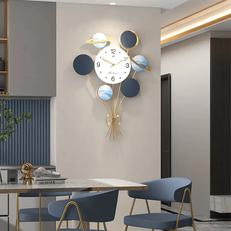 Bán Sỉ Đồng Hồ Treo Tường Trang Trí Nhà Cửa Forhorloge Muralereloj De Pared Đồng Hồ Treo Tường Bằng Kim Loại Hình Bóng Bay Ngoại Cỡ