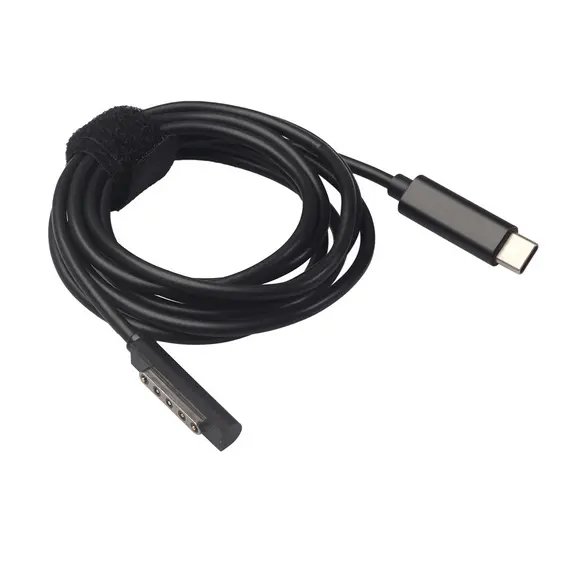 1.8M תואם PVC שחור usb-c כבל סוג C כדי 5 פין תשלום מהיר פ"ד כבל עבור Microsoft משטח לוח פרו RT 1 2 3 4 5 6