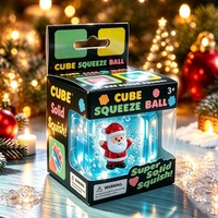 Jouet anti-stress en caoutchouc souple en forme de bonhomme de neige de Noël, style influenceur, bloc carré à rebond lent avec orifices de ventilation