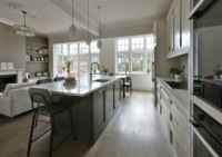 Vermonhouzz Meubles de cuisine sur mesure style Shaker bicolore, quincaillerie dorée, garde-manger haut, four encastré, fermeture amortie, ensemble îlot de cuisine