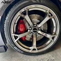 Velg Forged NJQS Terlaris Nismo V1 Rims MainforGED Silver Chrome Maining Aluminium Alloy Spokes untuk Nissan 350z 370z G37