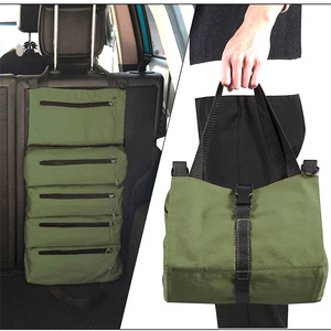 Autonomy Car Tool <b>Kit</b> Military Green Foldable Seat Storage Bag With Handle For Vehicle Use - Product Image 2