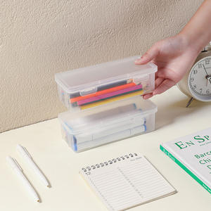 Boîte de rangement transparente pour crayons de couleur, crayons à dessin, organisateur de bureau, support de papeterie, 225 boîtes - Product Image 5