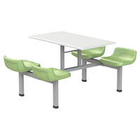 Ensemble de tables et de chaises de salle à manger pour 4 personnes, tables et chaises de cantine pour étudiants