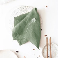 Serviettes en tissu vert de qualité supérieure, porte-serviettes, durables, économiques, pour la table, pour la salle à manger quotidienne, fournitures de table décoratives
