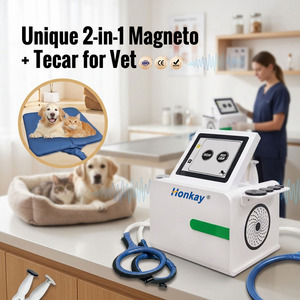 Appareil Tecar Pemf à écran tactile de 8 pouces ODM pour soulager les douleurs musculaires, les blessures sportives, la récupération musculaire, machine Tecar Pemf 2 en 1 pour usage vétérinaire - Product Image 1