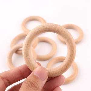 40mm Hêtre <span class=keywords><strong>Anneau</strong></span> Bébé Nouveau-Né Accessoires <span class=keywords><strong>De</strong></span> <span class=keywords><strong>Dentition</strong></span> En Bois Porte-Bague - Product Image 1