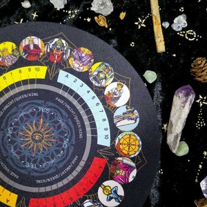 Nappe Triphasée Etoile à Cinq Branches en Métal Tarrob <span class=keywords><strong>Oracle</strong></span> Card Nappe Tarot Sermon 22CM - Product Image 5
