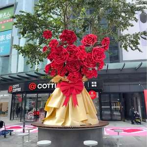 Têtes de fleurs artificielles en <span class=keywords><strong>EVA</strong></span> populaires, décoration de fête de mariage, fleurs géantes en <span class=keywords><strong>EVA</strong></span>, roses faites à la main, imperméables, pour l'extérieur - Product Image 5